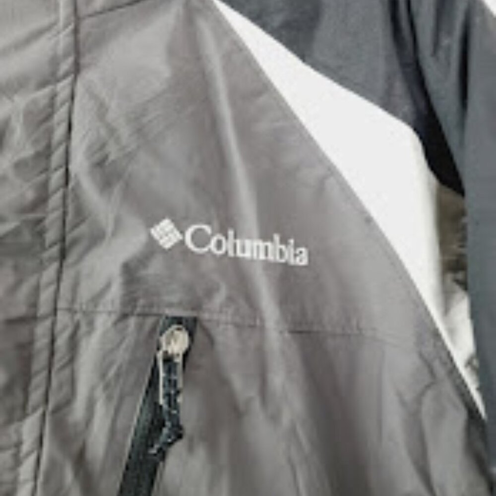 Columbia Men's Black Gray Hooded Winter Snow Windbreaker Jacket Size‎ M - Picture 5 of 7